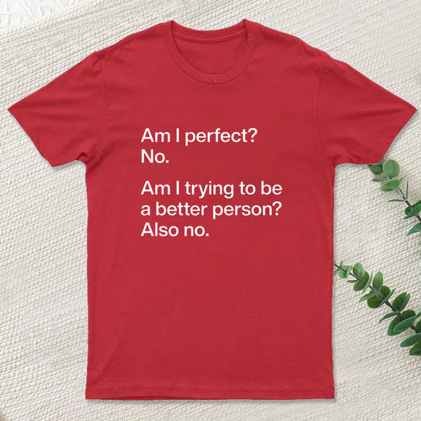 Am I Perfect No Geek T-Shirt