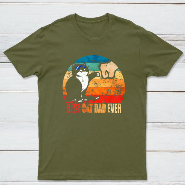 Best Cat Dad Ever Nerd T-Shirt