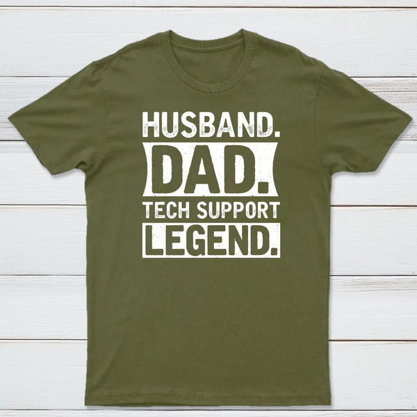 Husband Dad Tech Support Geek T-Shirt