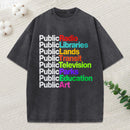 Public Libraries Unisex Washed T-Shirt