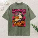 Summerween Halloween Unisex Washed T-Shirt