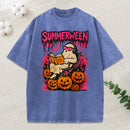 Summerween Halloween Unisex Washed T-Shirt