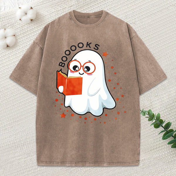 Booooks Unisex Washed T-Shirt