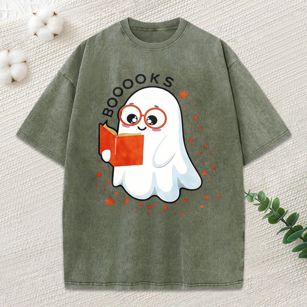 Booooks Unisex Washed T-Shirt