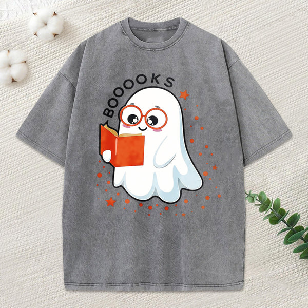 Booooks Unisex Washed T-Shirt