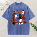 Halloween Library Unisex Washed T-Shirt