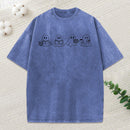 Halloween Cute Ghost Reading Books Unisex Washed T-Shirt