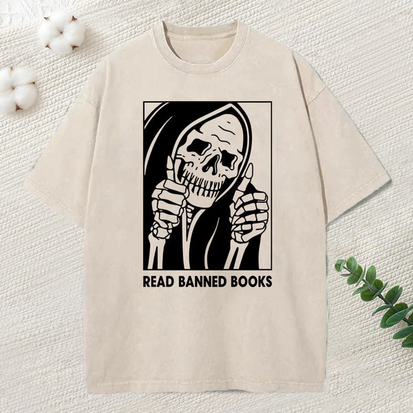 Read Banned Books Unisex Washed T-Shirt