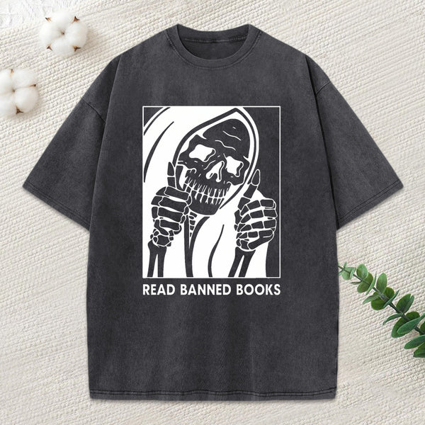 Read Banned Books Unisex Washed T-Shirt