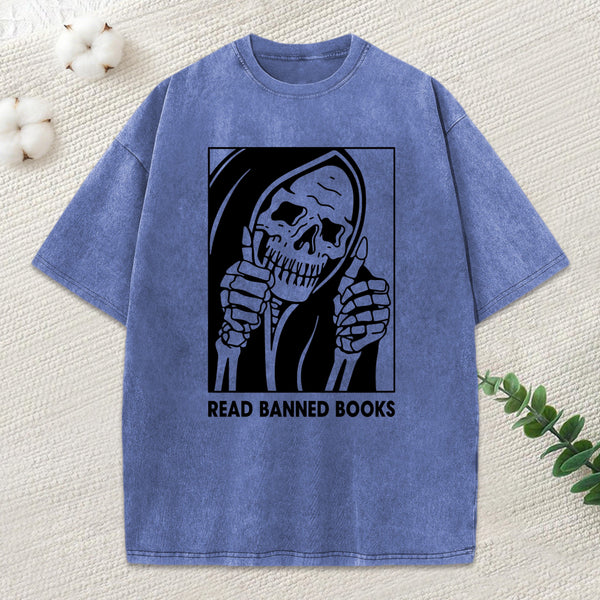 Read Banned Books Unisex Washed T-Shirt