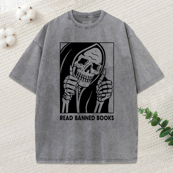 Read Banned Books Unisex Washed T-Shirt