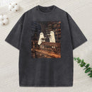 Ghost Reading Unisex Washed T-Shirt