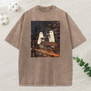 Ghost Reading Unisex Washed T-Shirt