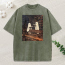 Ghost Reading Unisex Washed T-Shirt