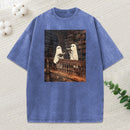Ghost Reading Unisex Washed T-Shirt
