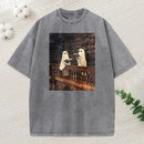 Ghost Reading Unisex Washed T-Shirt