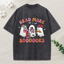 Cute Ghost Book Read More Books Unisex Washed T-Shirt