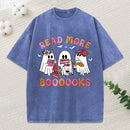 Cute Ghost Book Read More Books Unisex Washed T-Shirt
