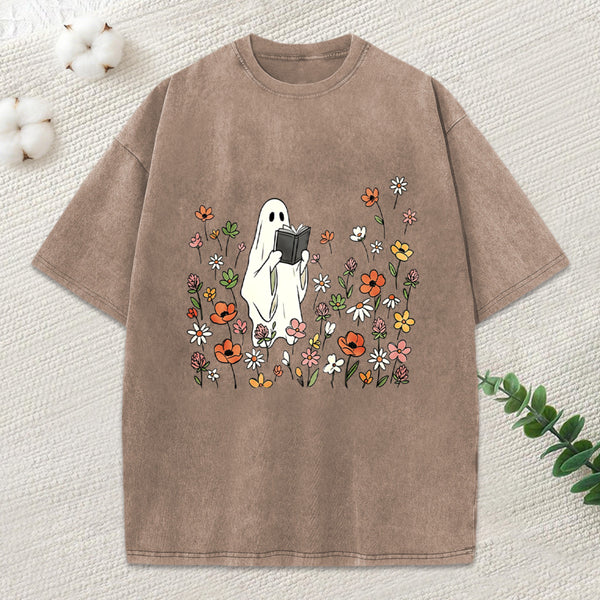 Reading Ghost Unisex Washed T-Shirt