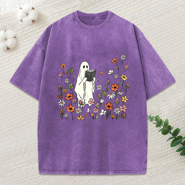 Reading Ghost Unisex Washed T-Shirt