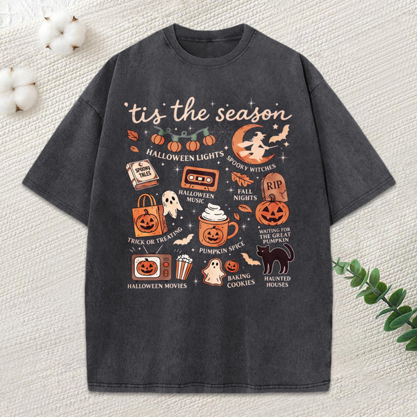 Vintage Halloween Unisex Washed T-Shirt
