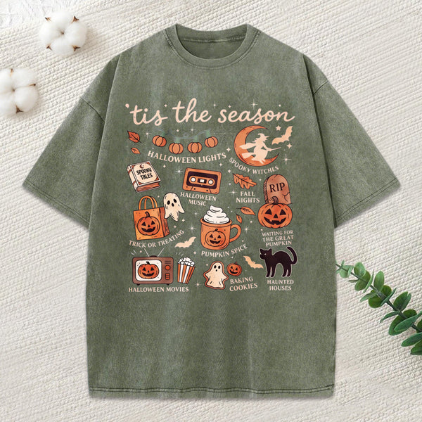Vintage Halloween Unisex Washed T-Shirt