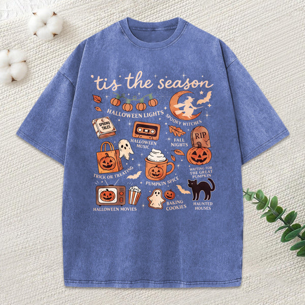 Vintage Halloween Unisex Washed T-Shirt
