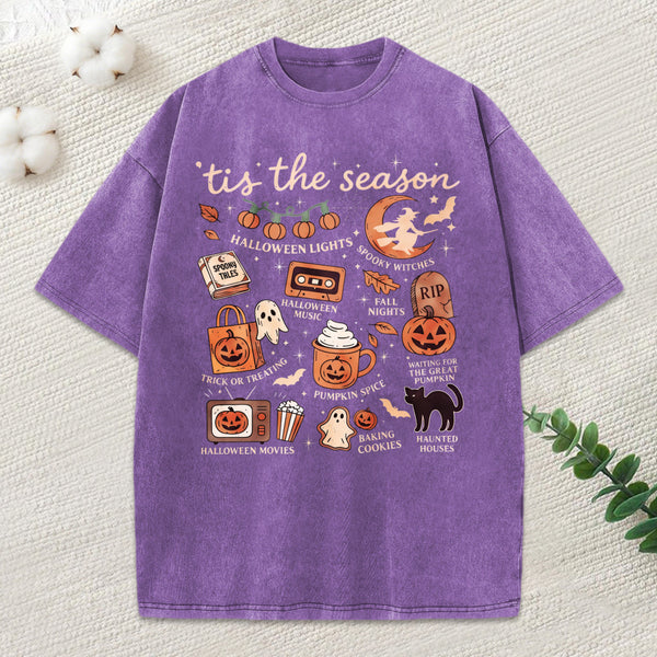 Vintage Halloween Unisex Washed T-Shirt
