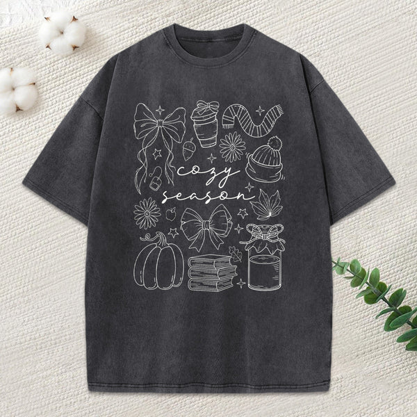 Cozy Season Unisex Washed T-Shirt