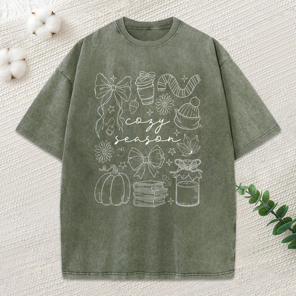 Cozy Season Unisex Washed T-Shirt