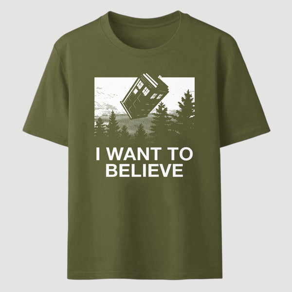 I Want To Believe Tardis Classic Tee