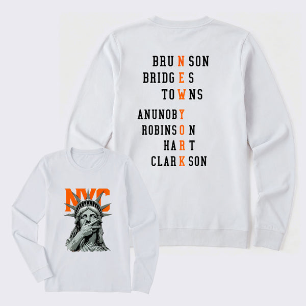 Newyork 2 Side Basketball Fans Long Sleeve T-Shirt