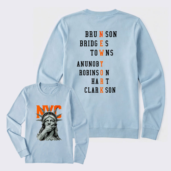 Newyork 2 Side Basketball Fans Long Sleeve T-Shirt