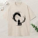 Samurai And Dragon Fatherhood Washed T-Shirt