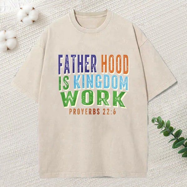 Dad Life Proverbs Quote Washed T-Shirt