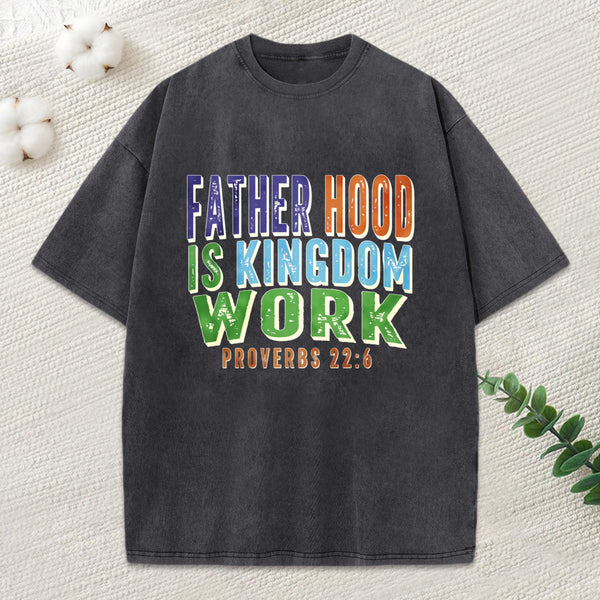 Dad Life Proverbs Quote Washed T-Shirt