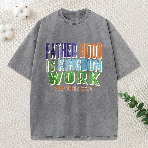 Dad Life Proverbs Quote Washed T-Shirt