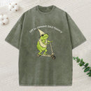 Frog Dad Foolery Adventure Time Washed T-Shirt