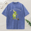 Frog Dad Foolery Adventure Time Washed T-Shirt