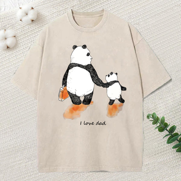 I Love My Father Back Washed T-Shirt