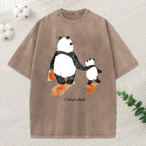 I Love My Father Back Washed T-Shirt