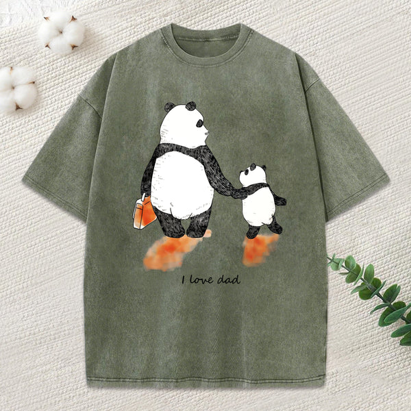 I Love My Father Back Washed T-Shirt