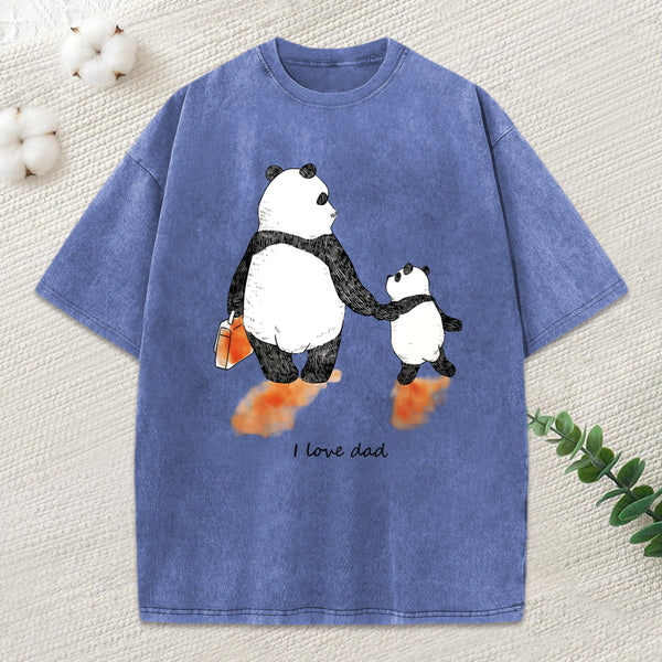 I Love My Father Back Washed T-Shirt