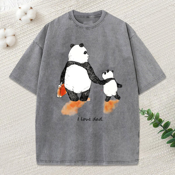 I Love My Father Back Washed T-Shirt