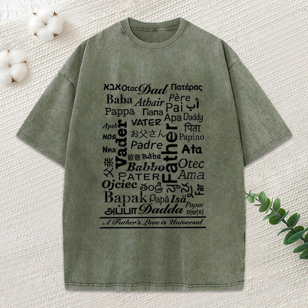 World'S Name For Father Washed T-Shirt