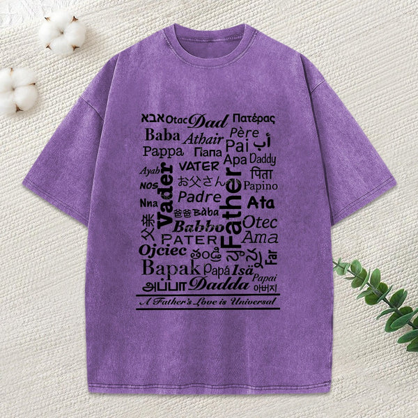 World'S Name For Father Washed T-Shirt