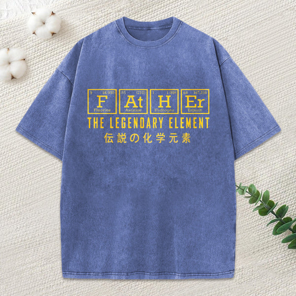 Funny Father Chemical Element Washed T-Shirt