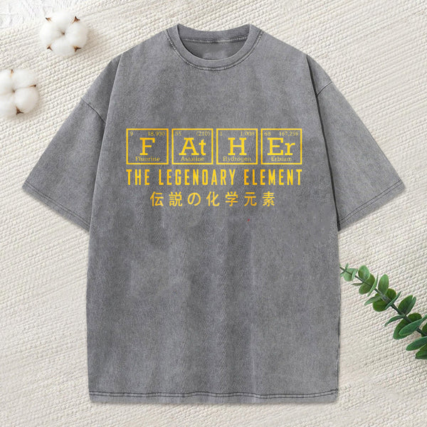 Funny Father Chemical Element Washed T-Shirt