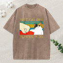 Cat Dad Funny Washed T-Shirt