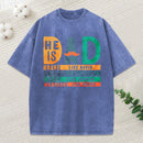 He Is Dad Christian Washed T-Shirt
